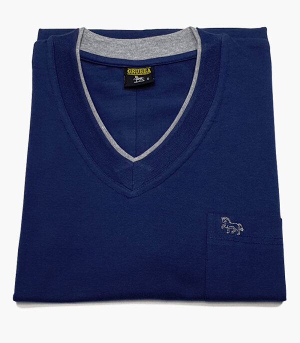 Polo Cuello V Algodon M/Corta