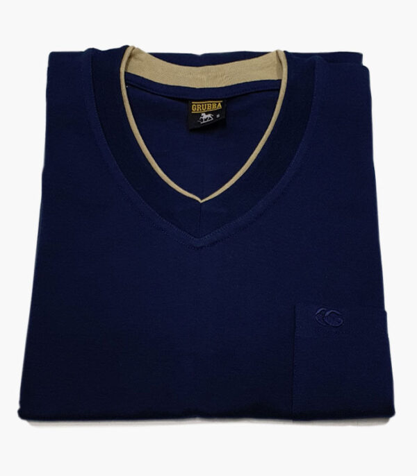 Polo Cuello V Algodon M/Corta